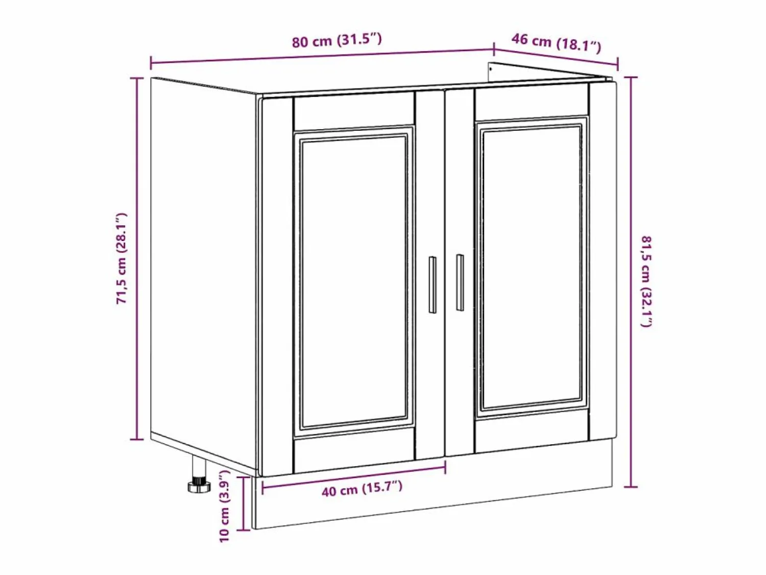 Online vidaxl Mueble Bajo para Fregadero con puerta Porto 2 pcs Marrón Marru00f3n
