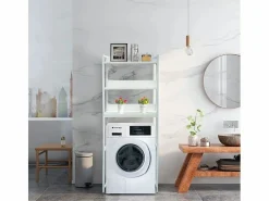 Hot Mueble baño para lavadora, secadora y WC 3 estantes 63x24x157 h Tamiq - Mueble Para Lavadora