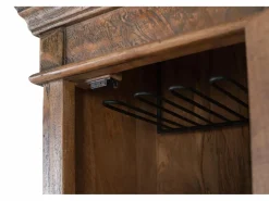 Clearance Giner y colomer Mueble bar con puerta frontal fabricado en madera de mango Marru00f3n