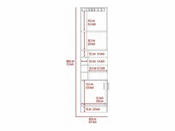 New Mueble bar esquinero Syrah con soporte para copas , 180.59 cm X 46.73 cm X 46.73 cm , Marrón Mueble Bar