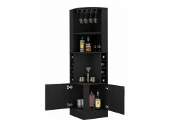 TuHome Mueble bar esquinero Syrah, con soporte para copas 180.6CM A X 46.9CM An X 46.9CM P Wengue
