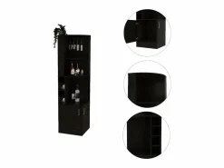 TuHome Mueble bar esquinero Syrah, con soporte para copas 180.6CM A X 46.9CM An X 46.9CM P Wengue