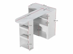 Outlet Mueble bar extensible - 120 x 40 x 100 cm - con almacenaje + espacio para mascotas - MDF - Mueble Bar