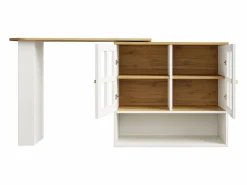 Sale Mueble bar giratorio - Mesa de bar extensible con 2 puertas y 3 estantes ajustables - almacenamiento abierto - Mueble Bar