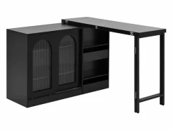 Online Mueble bar giratorio con 2 puertas de cristal - Tapa reversible - Mueble Bar