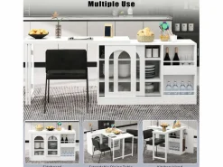 Hauss Spole Mueble bar giratorio con 2 puertas de cristal - Tapa reversible -