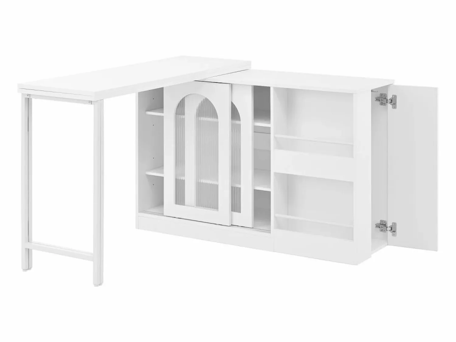 Hauss Spole Mueble bar giratorio con 2 puertas de cristal - Tapa reversible -