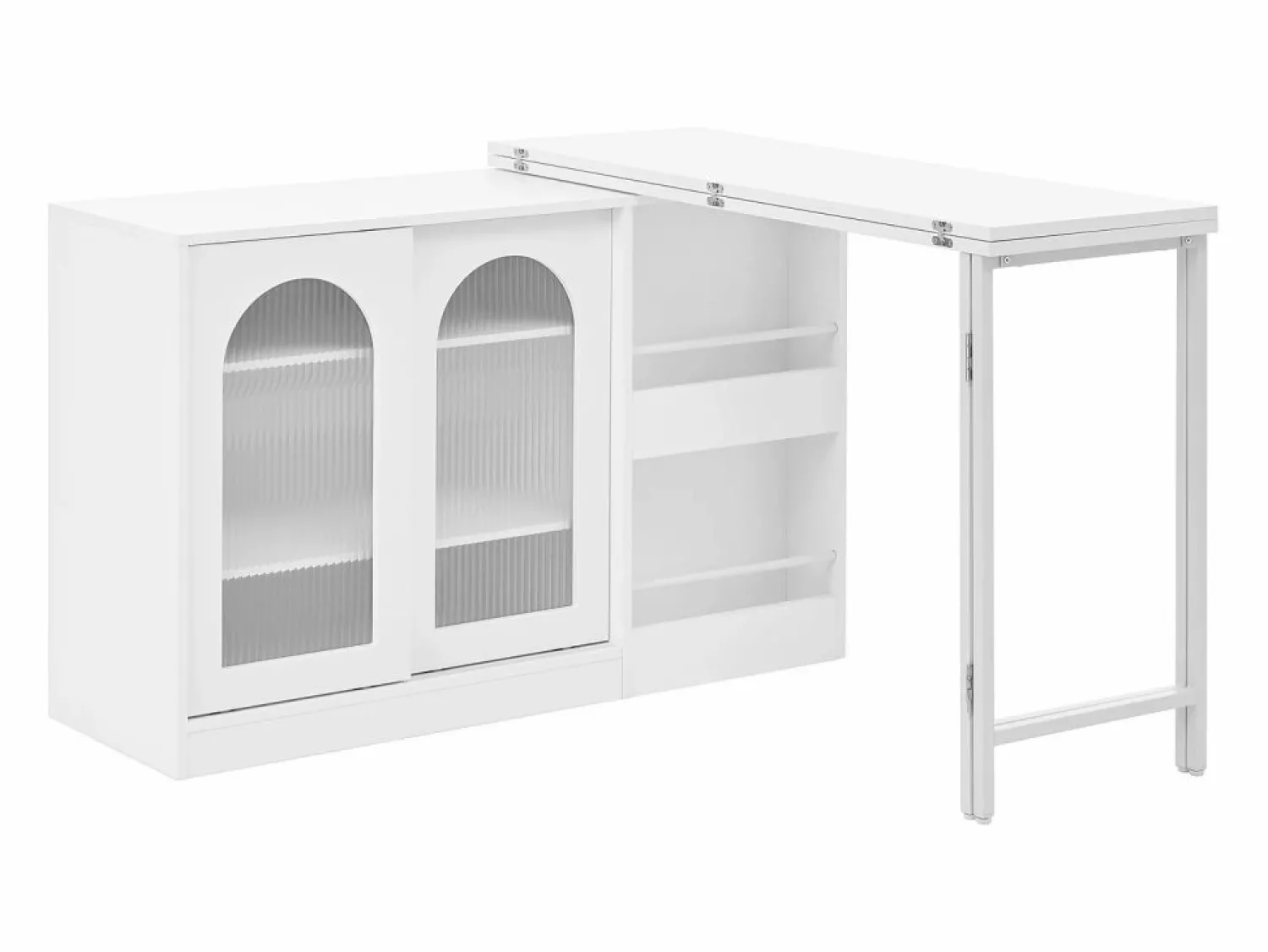 Hauss Spole Mueble bar giratorio con 2 puertas de cristal - Tapa reversible -