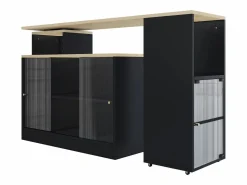 New Mueble bar giratorio y retráctil、Aparador multifuncional - gran espacio de almacenamiento - Mueble Bar