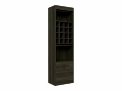 TuHome Mueble Bar kava espresso en melamina con Estante para Copas y Gabinete Inferior , 180.6 cm X 51 cm X 34 cm ,
