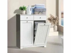 Clearance Mueble de lavadero armario para colada con 2 compartimentos y 2 cajones Cesto De Ropa