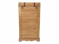OZAIA Mueble botellero, porta botellas, cofre de madera - L.43 x Alt. .100 cm - Natural - CAVINA