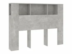 vidaxl Mueble cabecero hormigón 140x18,5x104,5 cm