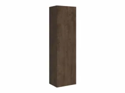 Clearance Les Tendances Mueble cama 140x190 cm con sofá y columna contenedor de madera de nogal Kanto-Color Microfibra 38 Marru00f3n
