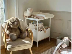 Online AT4 Mueble cambiador bebé 2 puertas NATUR madera - Haya Cruda - 68 x 66 x 90,5 cm Color natural claro