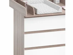 Online Mueble cambiador sonoma/blanco 80x76x87 emma Mueble De Bebé