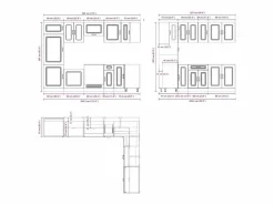 vidaxl Mueble cocina Kalmar brillo 14 pzas madera contrachapada