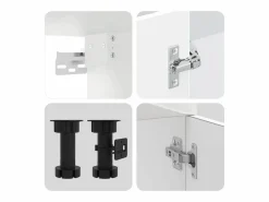Sale vidaxl Mueble cocina Kalmar brillo 11 pzas madera contrachapada Blanco