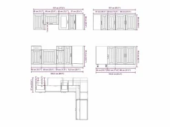 Sale vidaxl Mueble cocina Kalmar brillo 11 pzas madera contrachapada Blanco