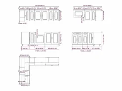Best vidaxl Mueble cocina Kalmar hormigón 11 pzas madera contrachapada Gris