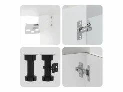 vidaxl Mueble cocina Kalmar hormigón 11 pzas madera contrachapada
