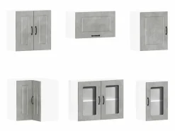 Hot Mueble cocina Kalmar hormigón 11 pzas madera contrachapada Cocina Completa