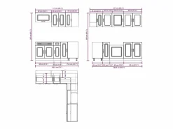 Hot Mueble cocina Kalmar hormigón 11 pzas madera contrachapada Cocina Completa