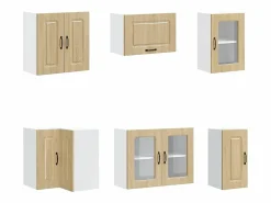vidaxl Mueble cocina Kalmar roble sonoma 11 pzas madera contrachapada