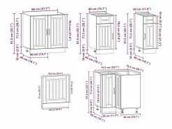 Online vidaxl Mueble cocina Kalmar roble sonoma 11 pzas madera contrachapada Color natural claro