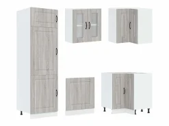 Hot Mueble cocina Kalmar sonoma 14 pzas madera contrachapada Cocina Completa