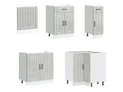 Mueble cocina Lucca hormigón 11 pzas madera contrachapada Cocina Completa