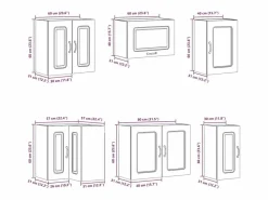 Discount vidaxl Mueble cocina Lucca hormigón 11 pzas madera contrachapada Gris