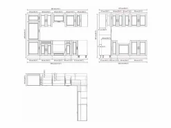 Online Mueble cocina Porto hormigón 14 pzas madera contrachapada Cocina Completa