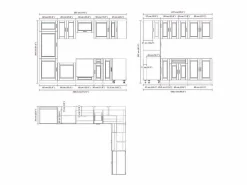 New Mueble cocina Porto roble marrón 14 pzas madera contrachapada Cocina Completa