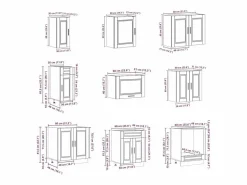 New Mueble cocina Porto roble marrón 14 pzas madera contrachapada Cocina Completa