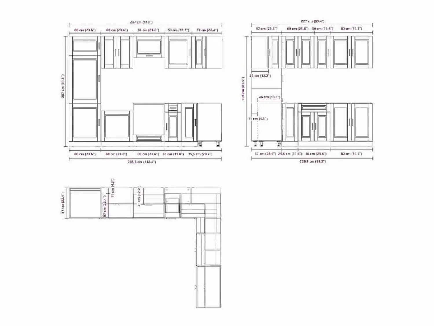 Best Mueble cocina Porto roble ahumado 14 pzas madera contrachapada Cocina Completa