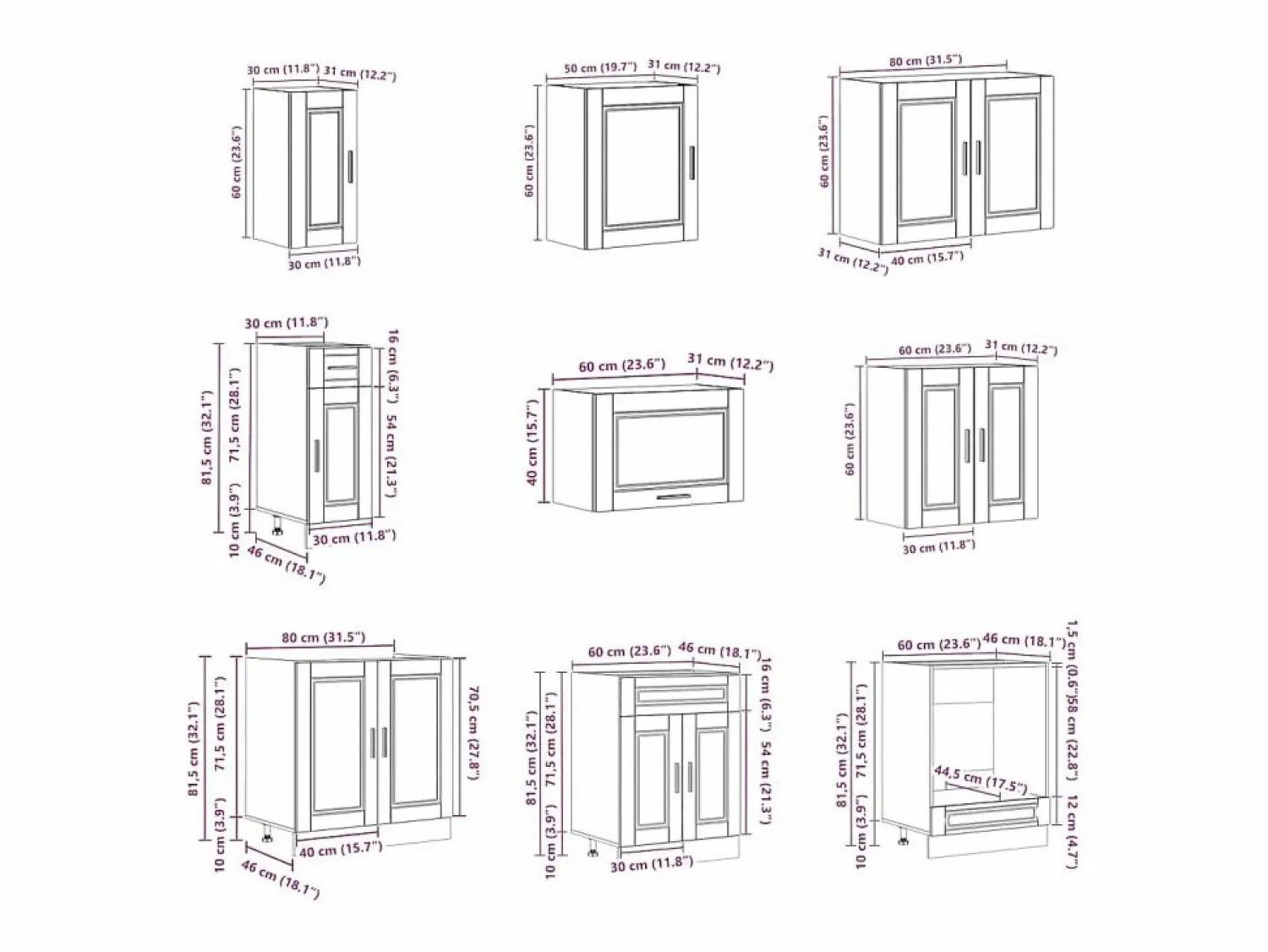 Best Mueble cocina Porto roble ahumado 14 pzas madera contrachapada Cocina Completa