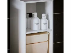 Sobuy Mueble Columna de Baño Armario Alto para Baño Estanterías BZR158-W ES