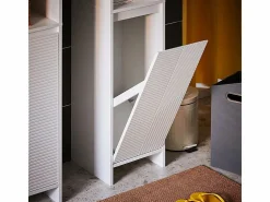 Sobuy Mueble Columna de Baño Armario Alto para Baño Estanterías BZR158-W ES