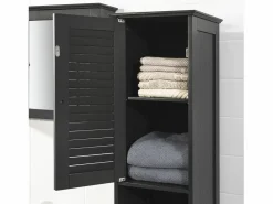 Hot Mueble Columna de baño, Armario Baño Alto Estanterías de Baño-2 Puertas y 1 Cajón 32 x 30 x 170 cm FRG236-DG ES Columna De Baño