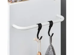 Hot Sobuy Mueble Columna de Baño con 1 Compartimento Armario Alto BZR159-W ES Blanco