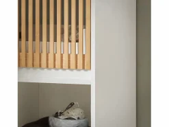 Discount Sobuy Mueble Columna de Baño con 1 Compartimiento Armario Alto para Baño Estanterías de Baño con 2 Puertas y 5 Estantes 33 x 33 x 165 cm BZR127-W ES Blanco