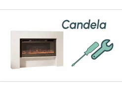 MB Muebles Bonitos Mueble con chimenea para Salón comedor en 127,4x21x86,6cm Candela