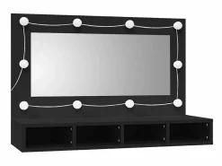 Sale Mueble con espejo y LED 90x31,5x62 cm Mueble De Pared Para Baño