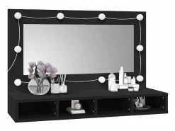 Sale Mueble con espejo y LED 90x31,5x62 cm Mueble De Pared Para Baño