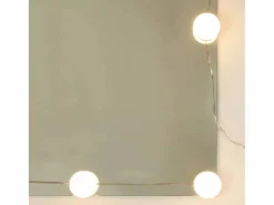 New Mueble con espejo y luces LED 90x31,5x62 cm Mueble De Pared Para Baño