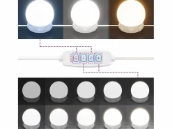 New Mueble con espejo y luces LED 90x31,5x62 cm Mueble De Pared Para Baño