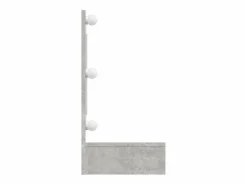 Sale Mueble con espejo y luces LED hormigón 90x31,5x62 cm Mueble De Pared Para Baño