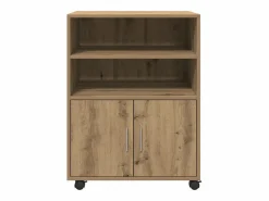 New Mueble con ruedas de roble hecho a mano 60x48x81 cm madera de ingeniería Armario Oficina