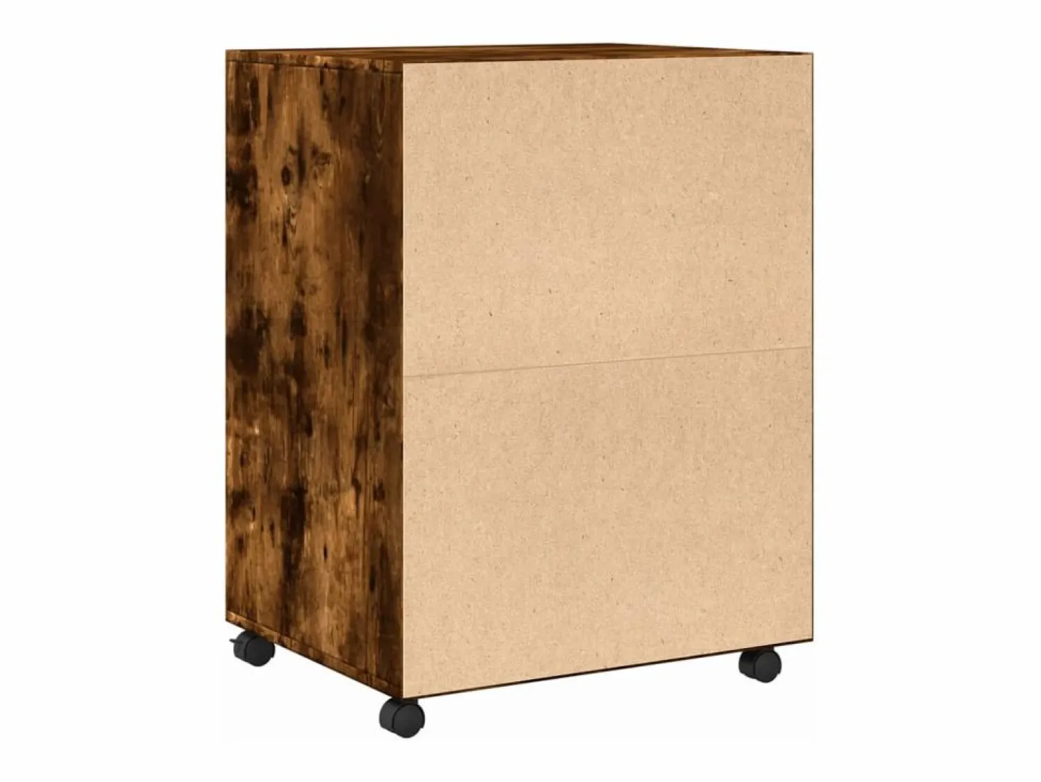 Hot Mueble con ruedas de roble ahumado 60x48x81 cm madera de ingeniería Marru00f3n